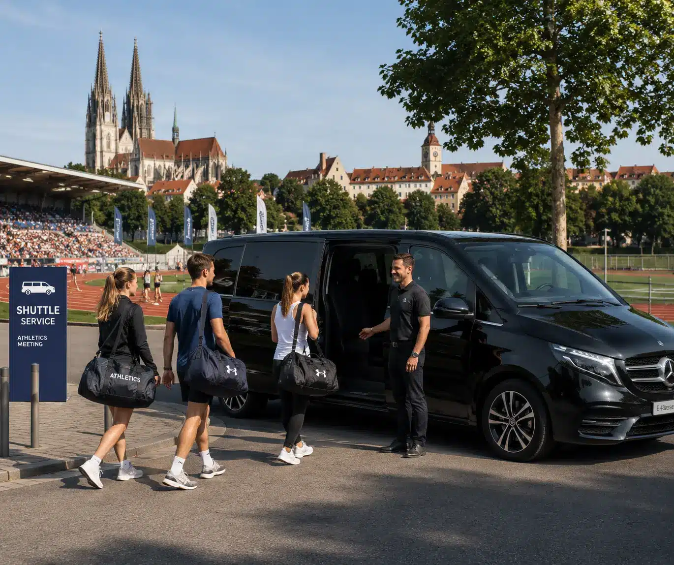 Der Flughafentransfer Regensburg zum Flughafen München mit Haustürabholung.